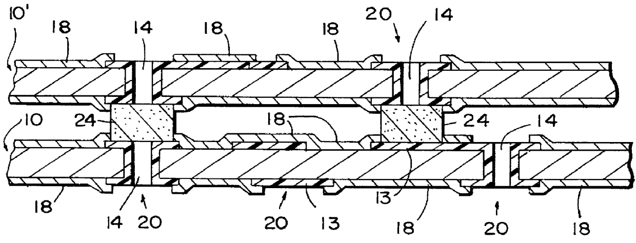 Method of making a high density multilayer wiring board