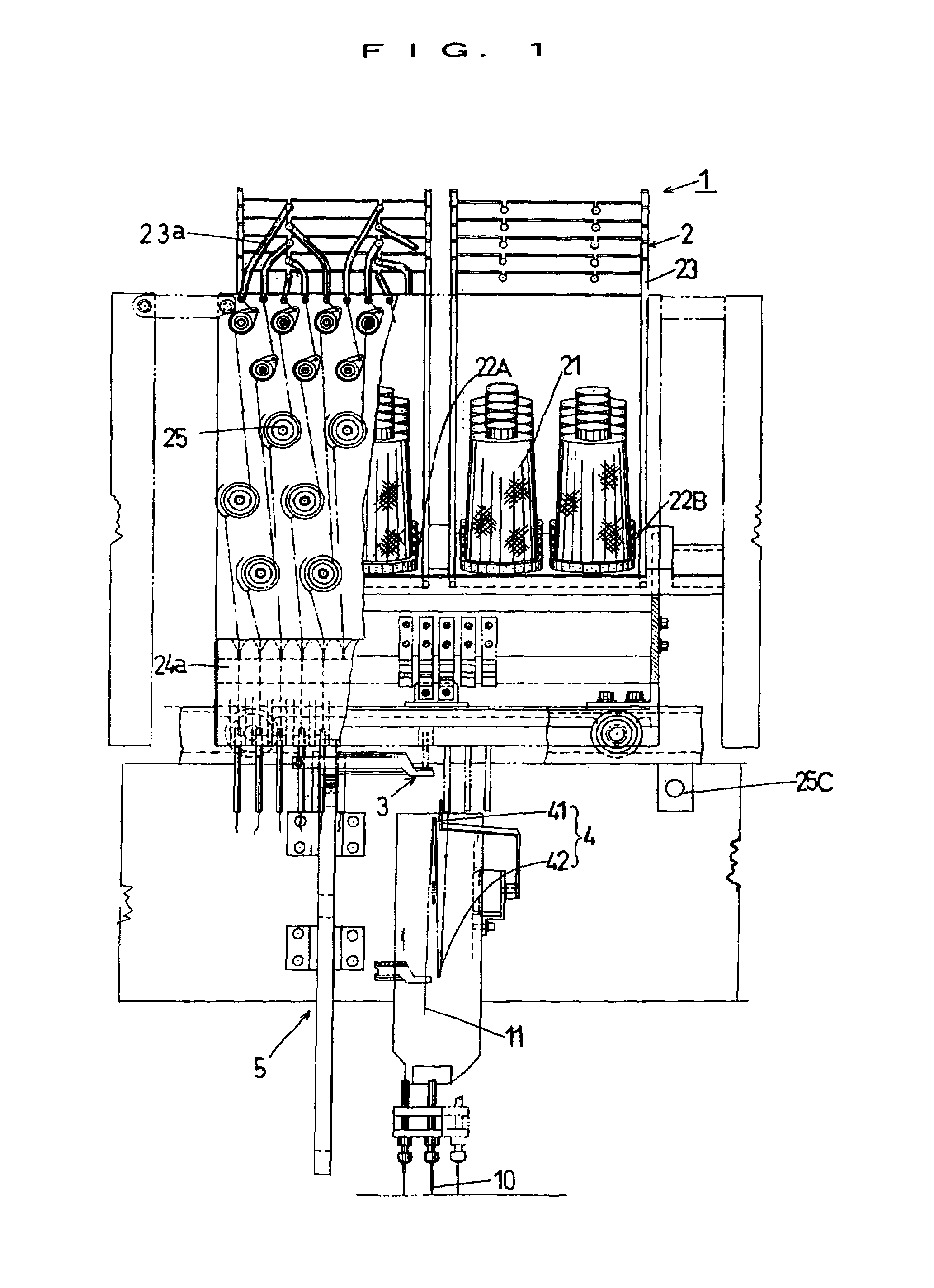 Yarn passing device of sewing machine for embroidery