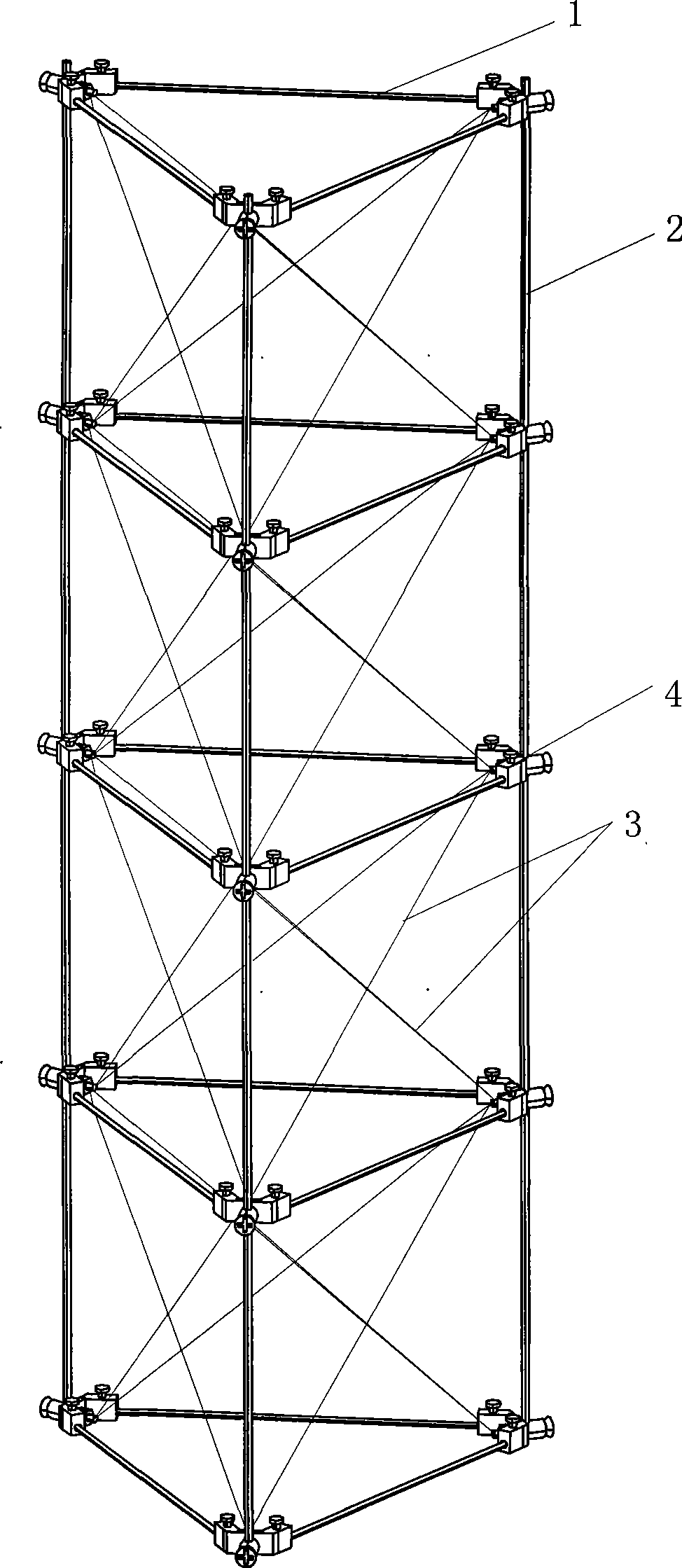 Swirl type triangle crossarm hinge space extending arm