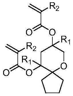 Degradable photoresist resin monomer synthesized from oxaspiro [4.5] decane diketone and synthesis method thereof