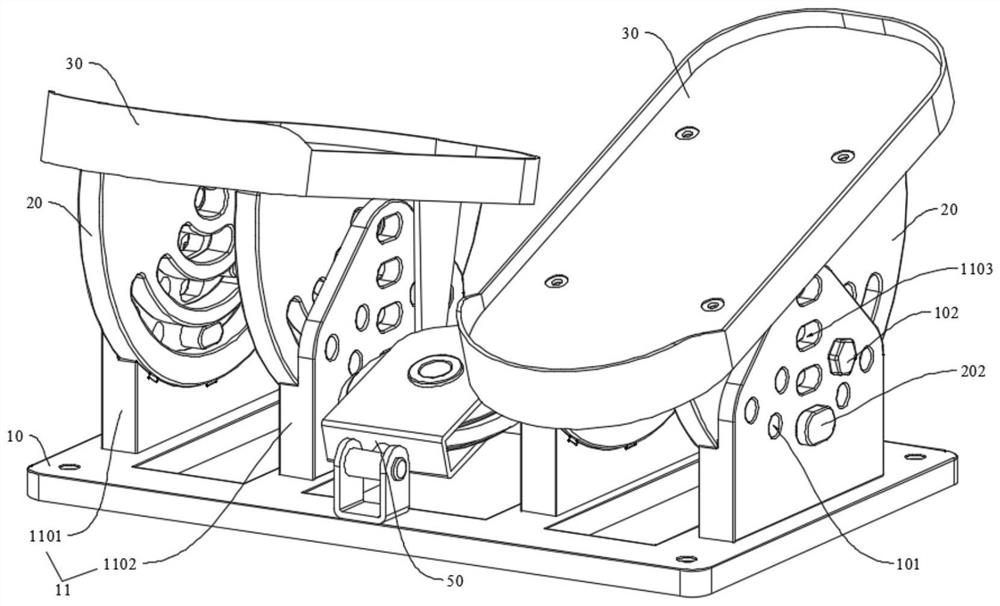 Tendon pulling plate for ankle pump movement