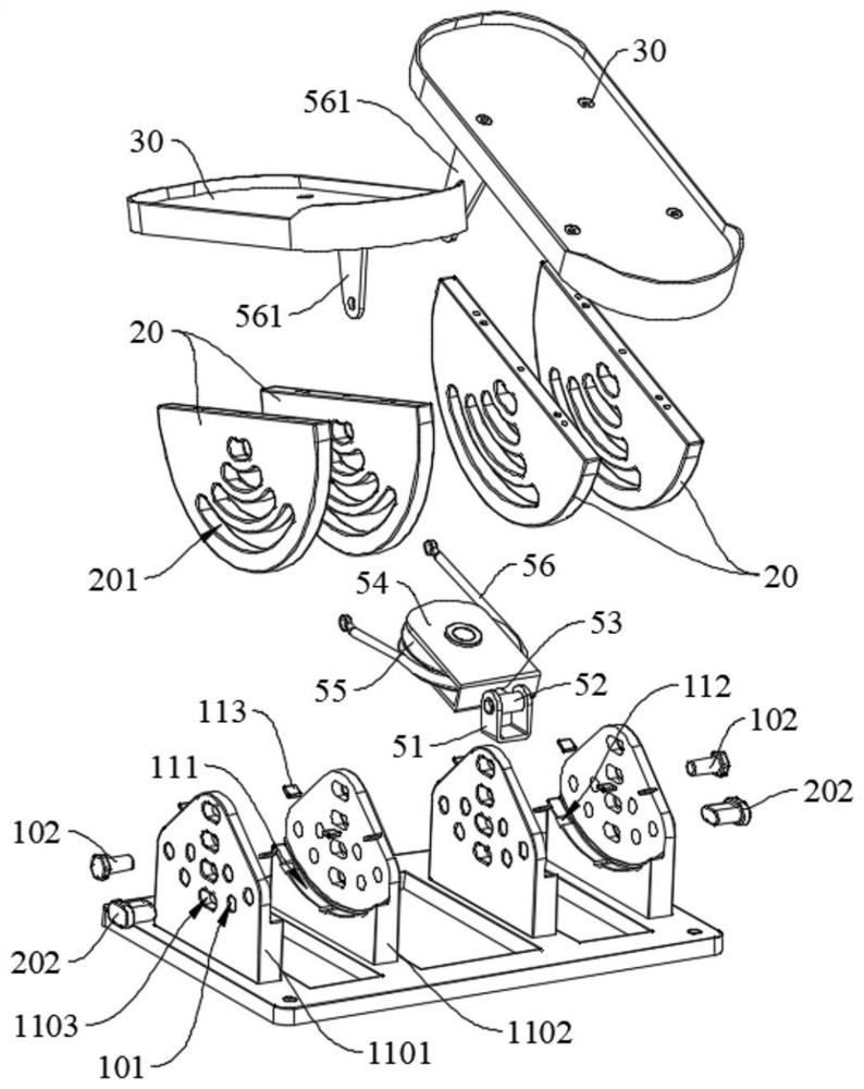 Tendon pulling plate for ankle pump movement