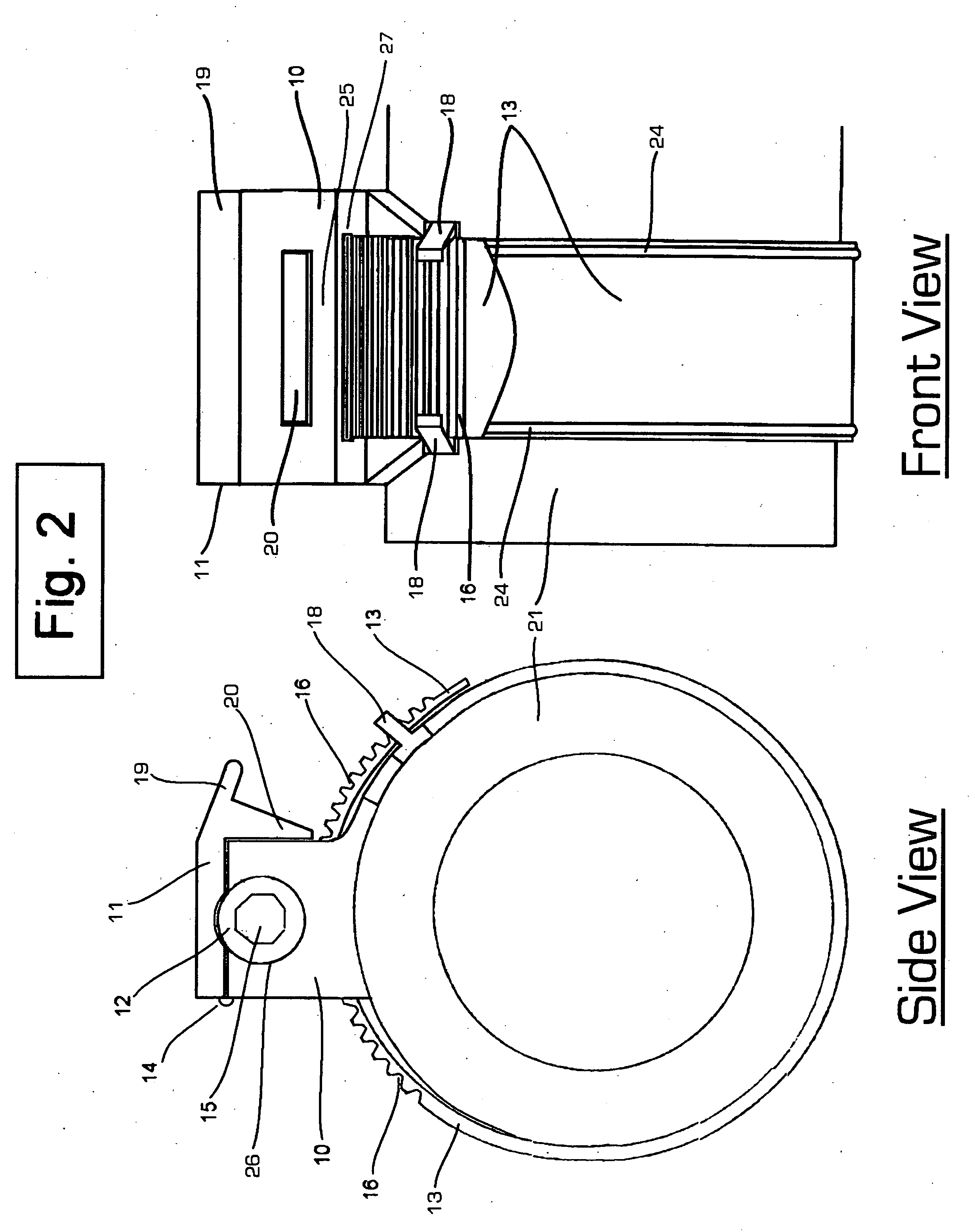 Hose clamp with parallel tightening and rapid release