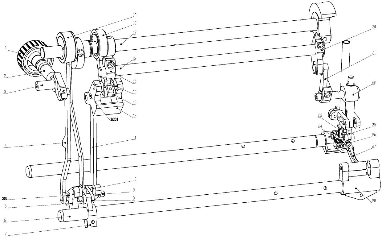 Upper and lower synchronous feeding mechanisms of thin-material lockstitch sewing machine and feeding method thereof