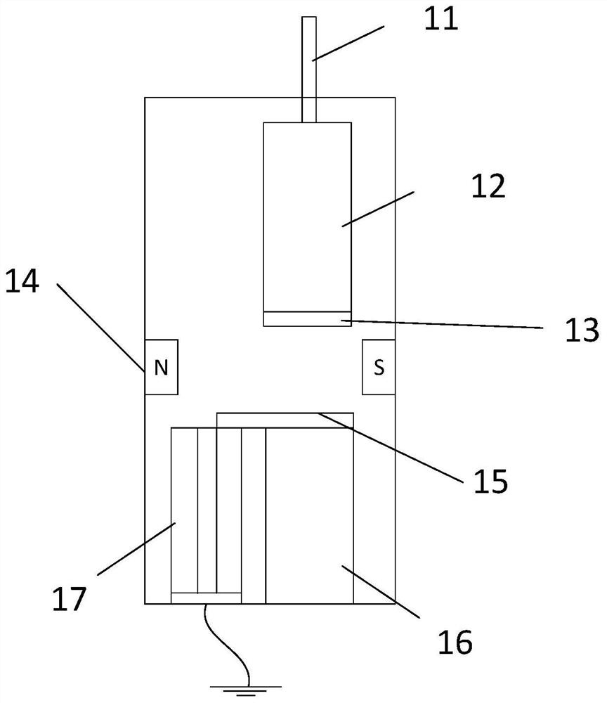 Device for rapidly cutting off short-circuit current by airflow