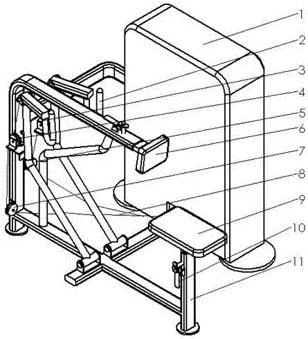 Fitness equipment simulating back-pull action of rowing and use method thereof