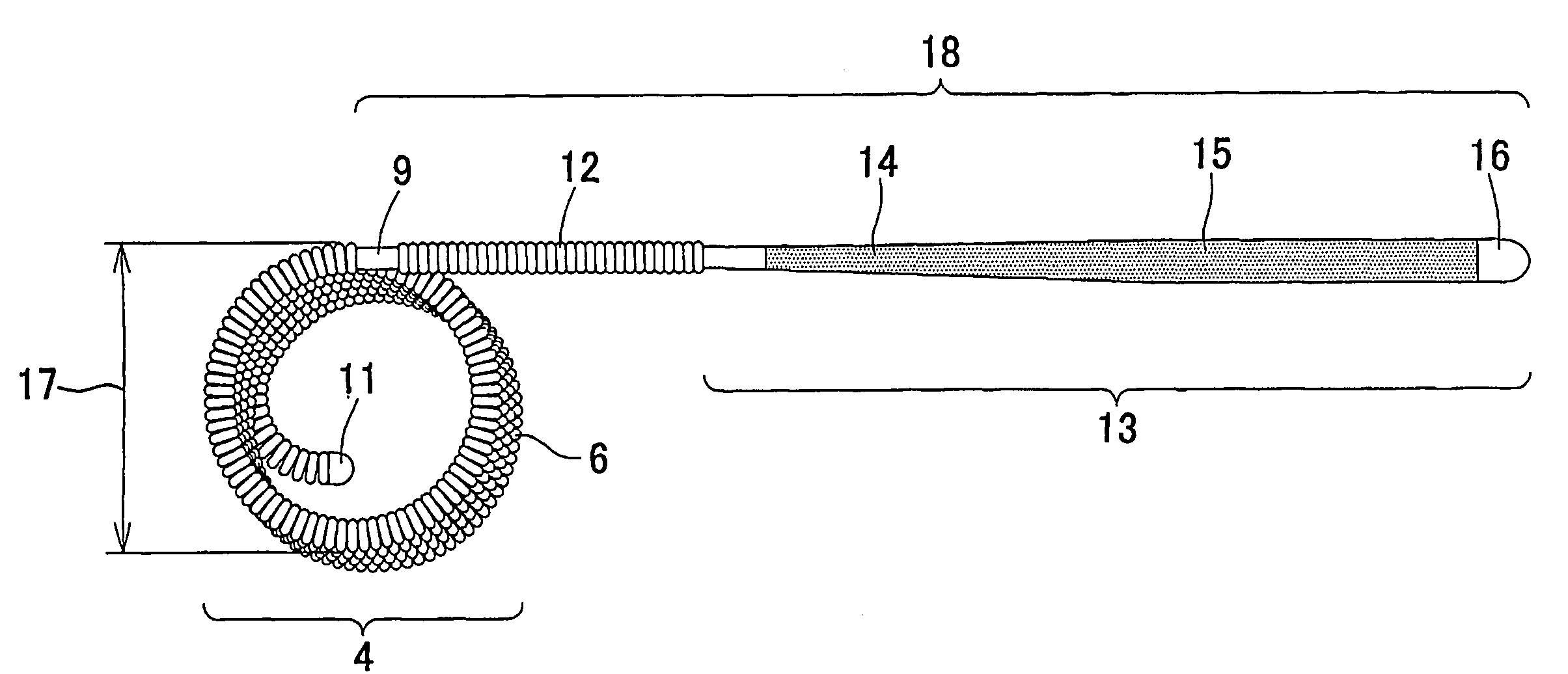 Embolization device for vessel cavity in vivo