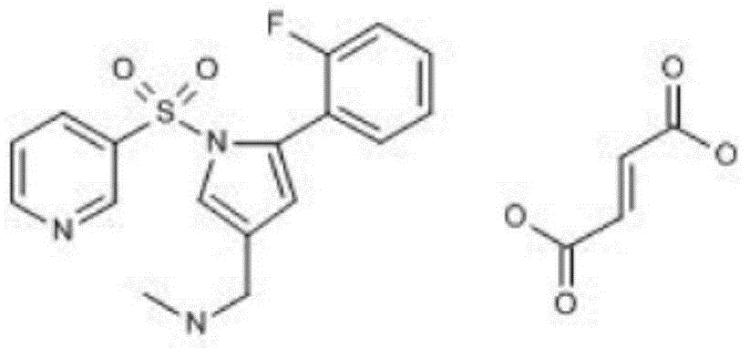 Pharmaceutical composition with vonoprazan fumarate and preparation method thereof