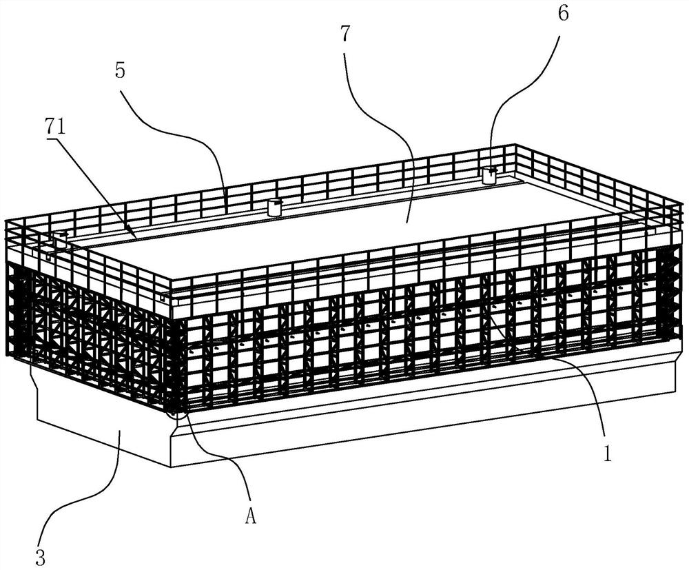 Wharf breast wall pipe gallery formwork structure and construction method