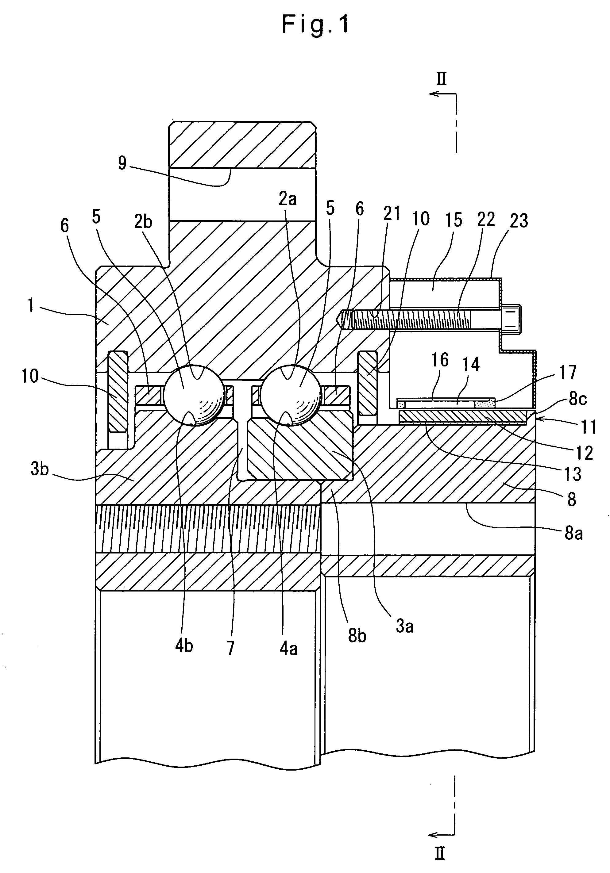 Rolling bearing with rotational speed sensor