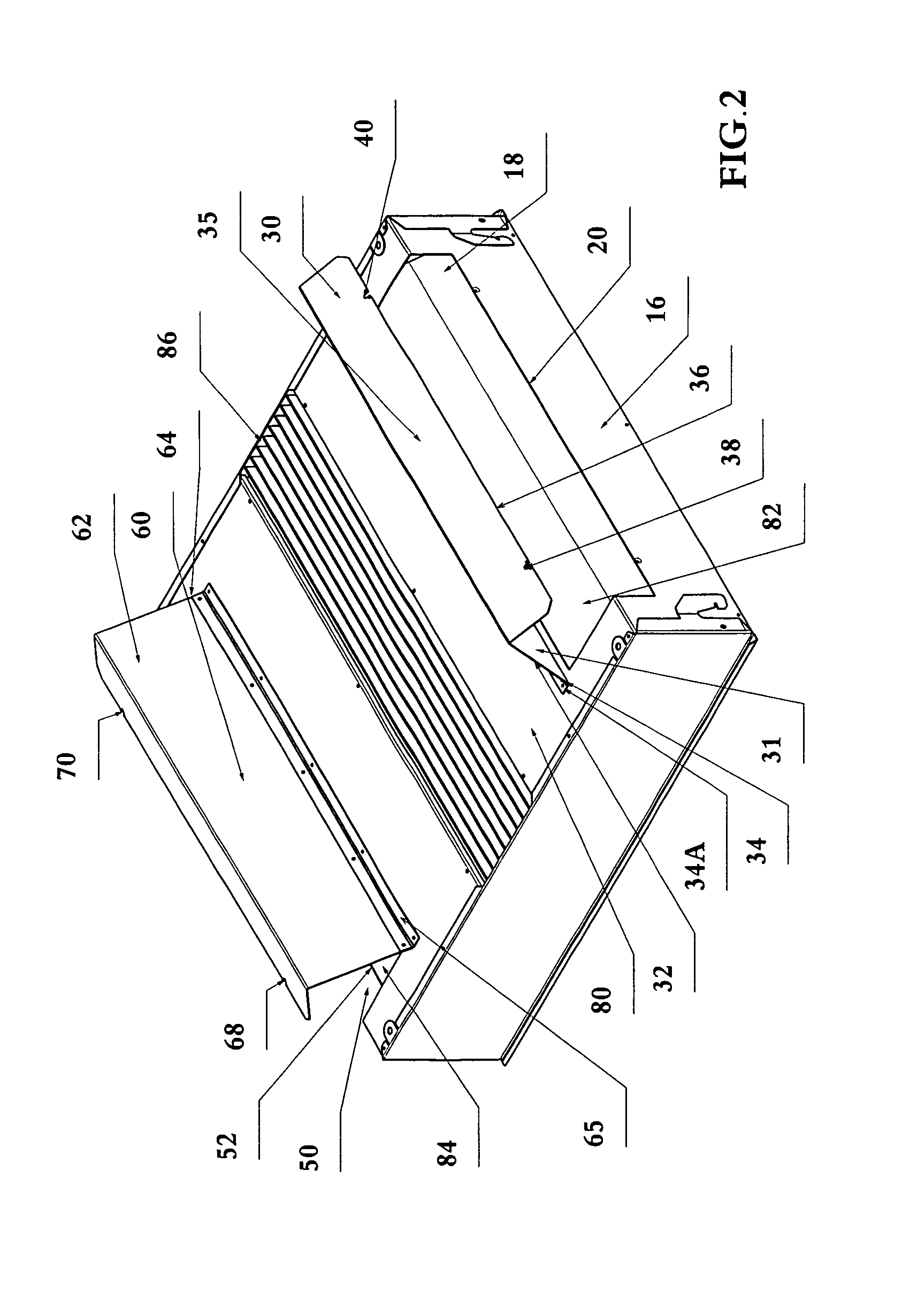 LED direct and indirect recessed lighting fixture with center diffuser lens basket and parallel reflectors, including rapid access doors to the fixture drivers and emergency battery pack