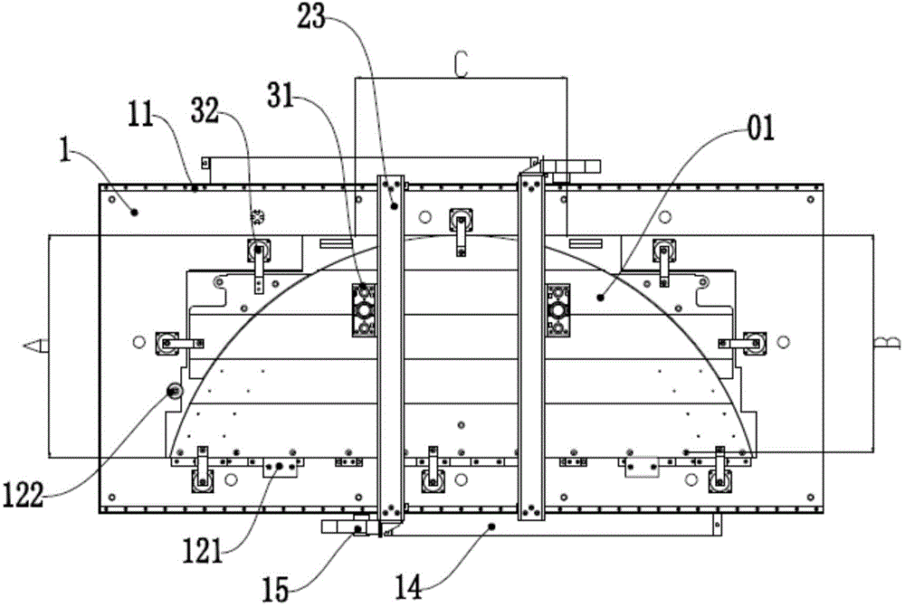 Clamp for elongated workpiece with outer contour needing to be milled