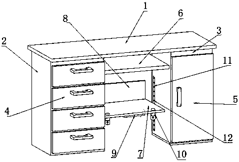 Office table facilitating rest