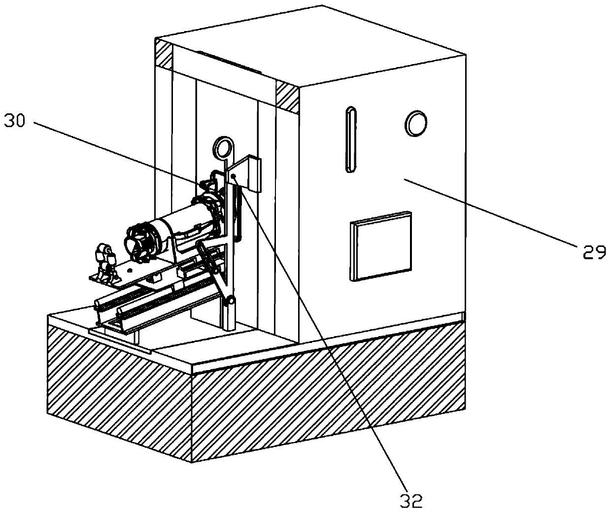 Shore power plug auxiliary plugging device with forced separation function