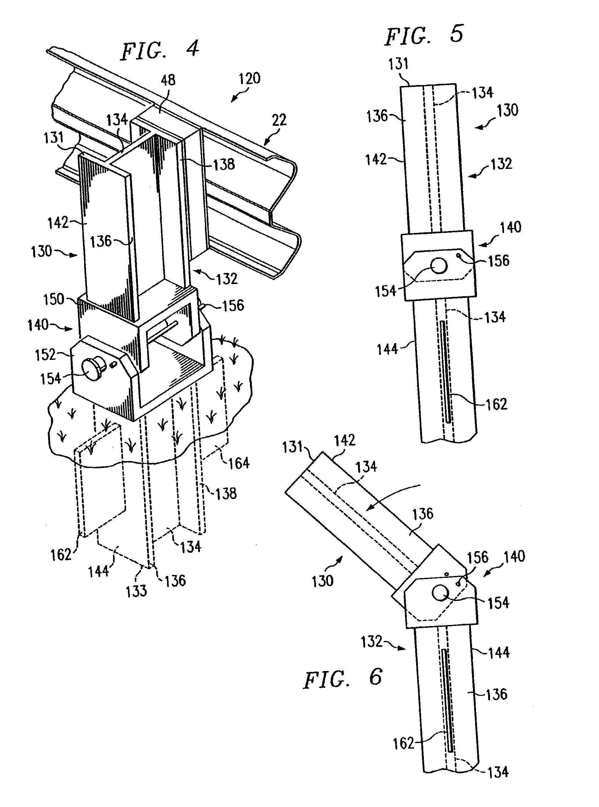 Breakaway support post for highway guardrail end treatments