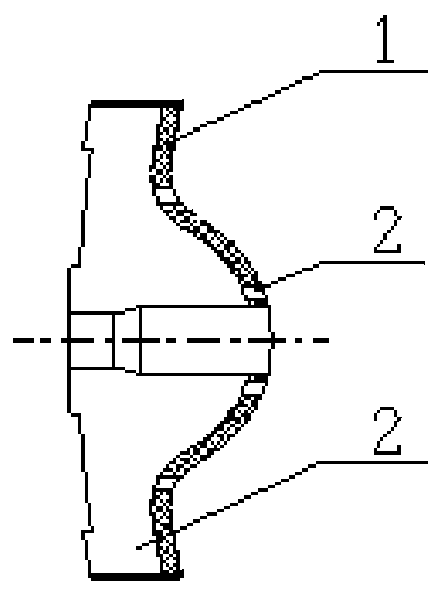 Manganese-steel-based complex phase particle enhanced metal ceramic surface composite material, casting and manufacturing method of casting