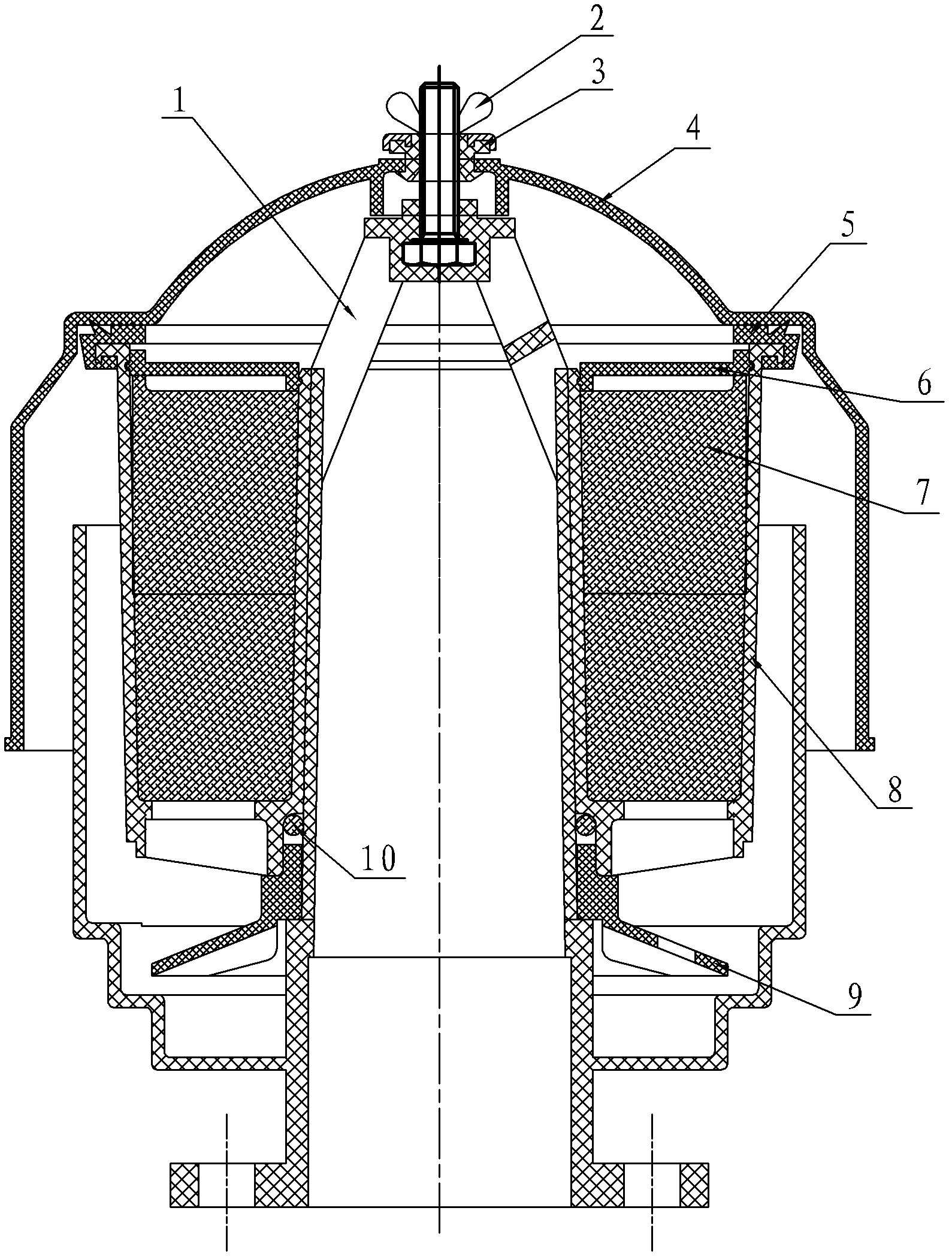 Oil bath air filter