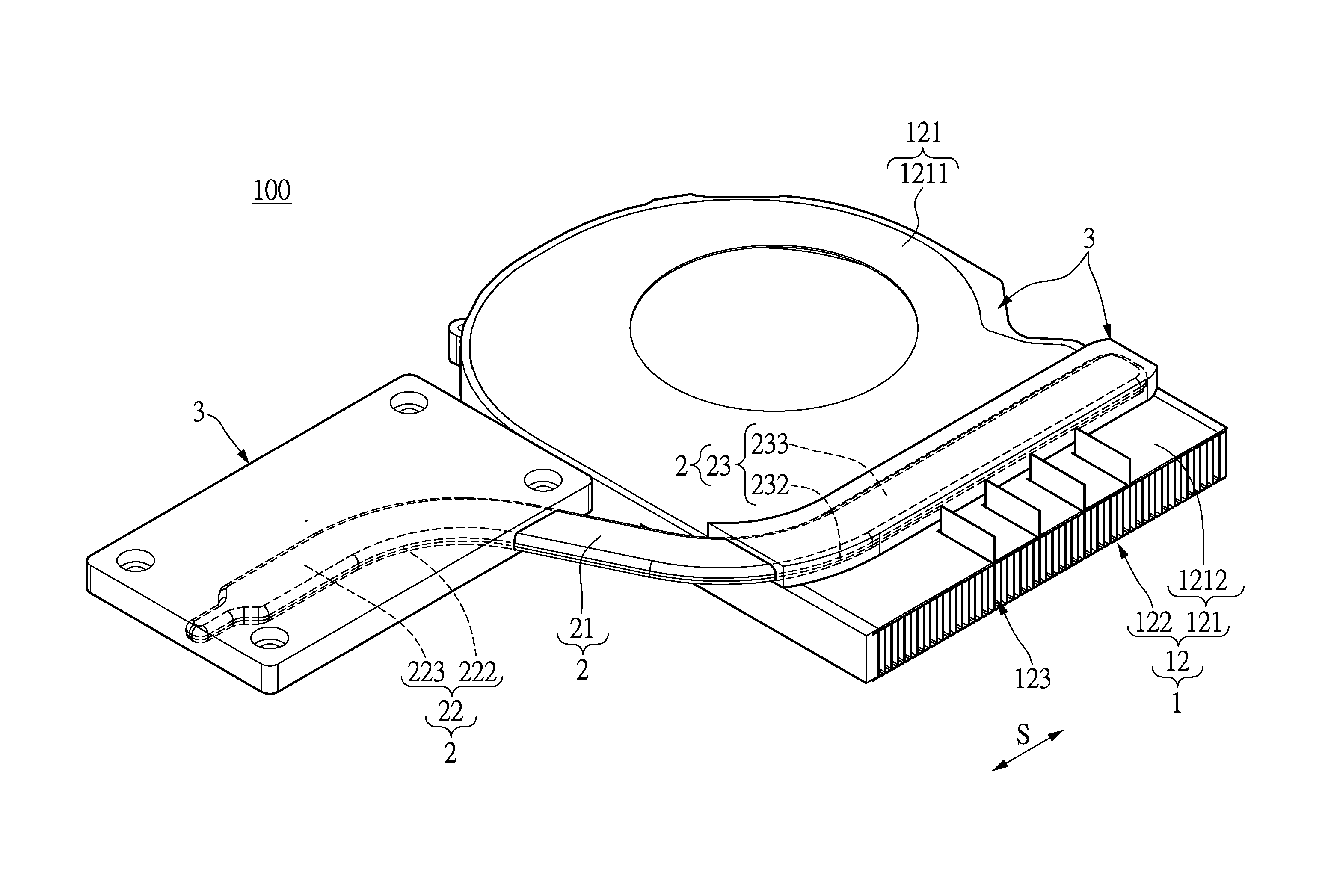 Heat dissipating device and manufacturing method of heat dissipating device