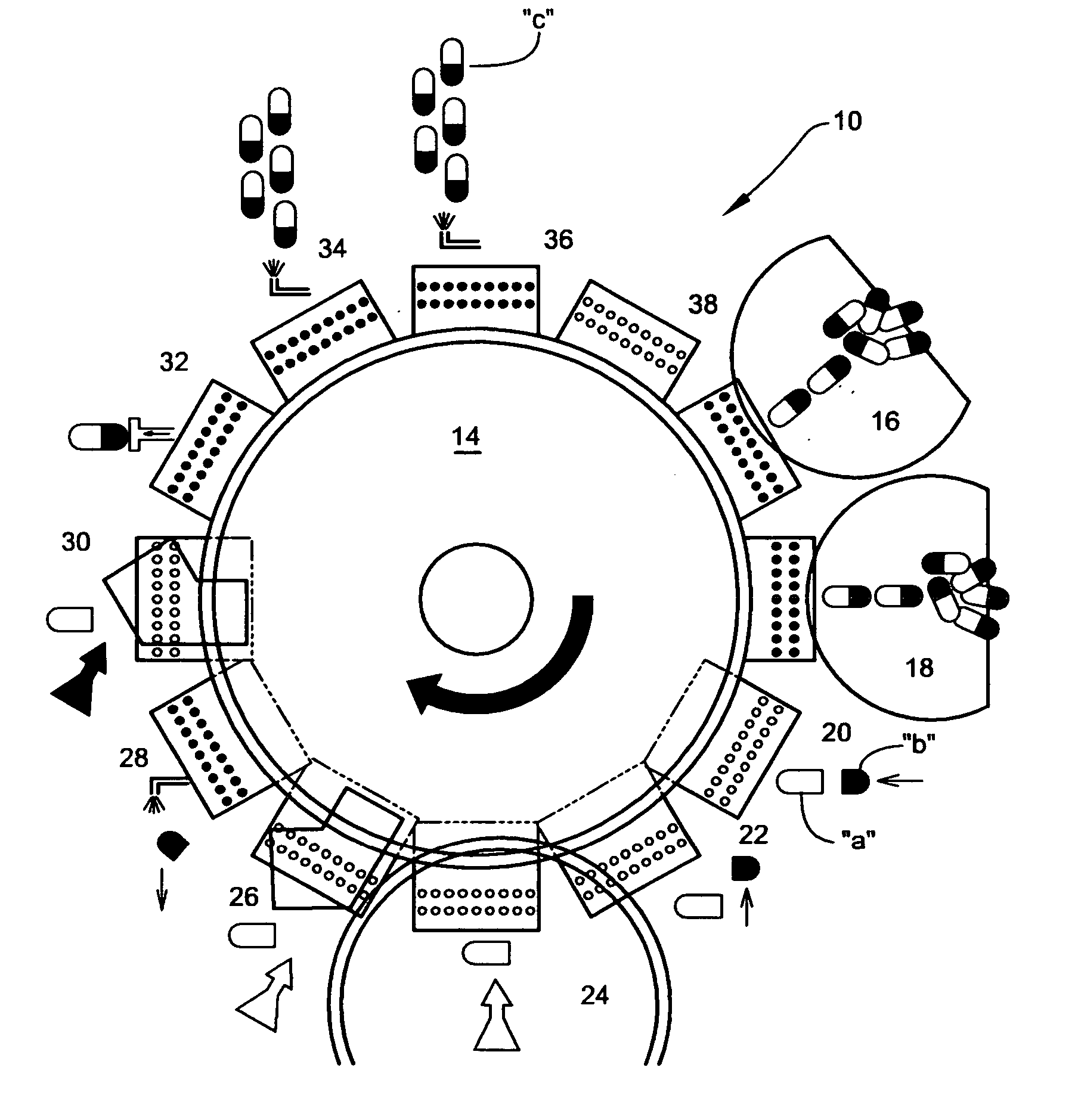 Machine for filling and closing two-piece capsules