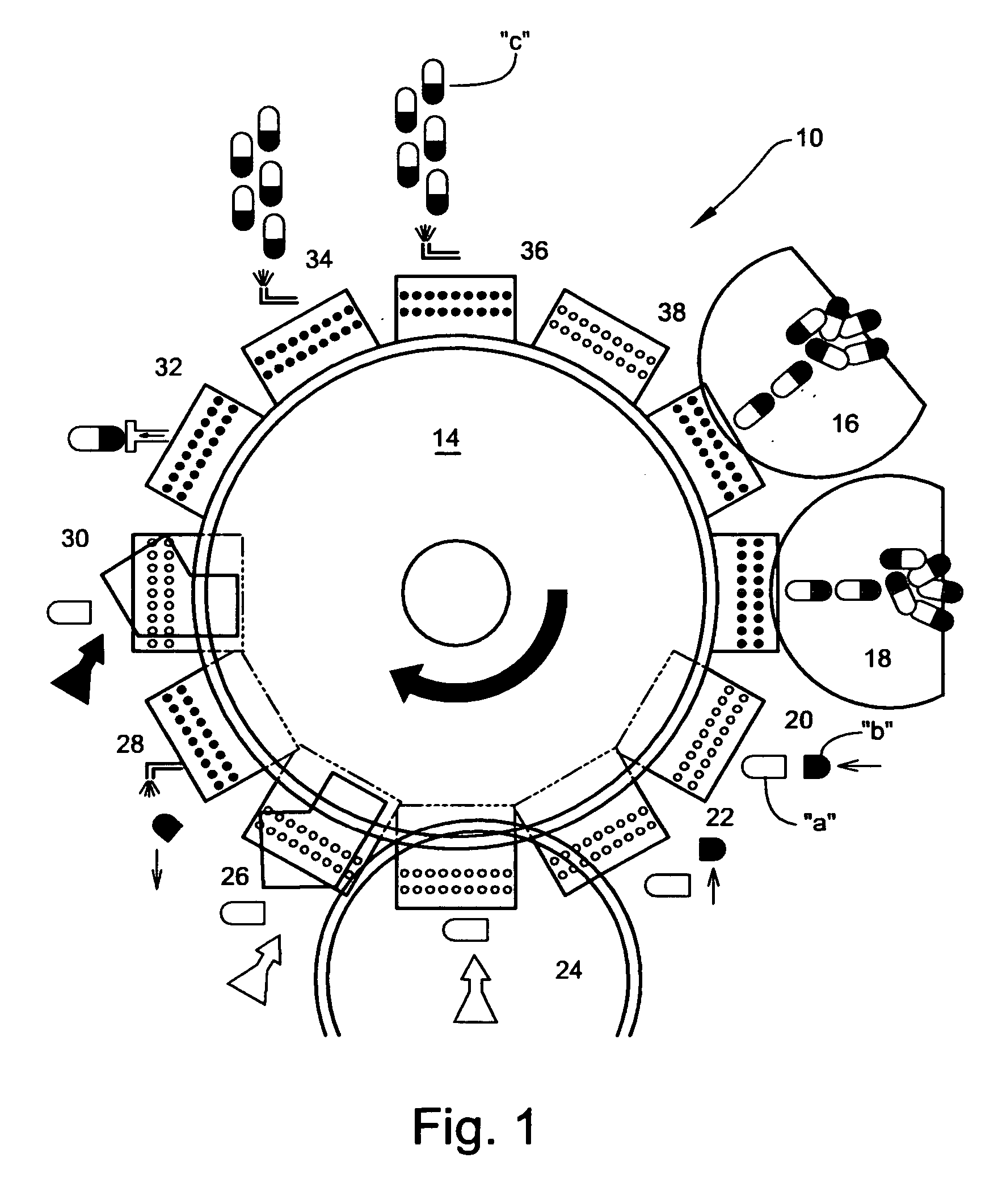 Machine for filling and closing two-piece capsules