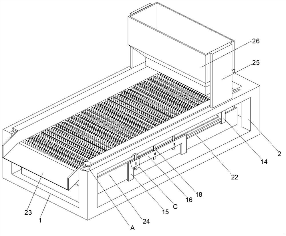 Screening device for soybeans