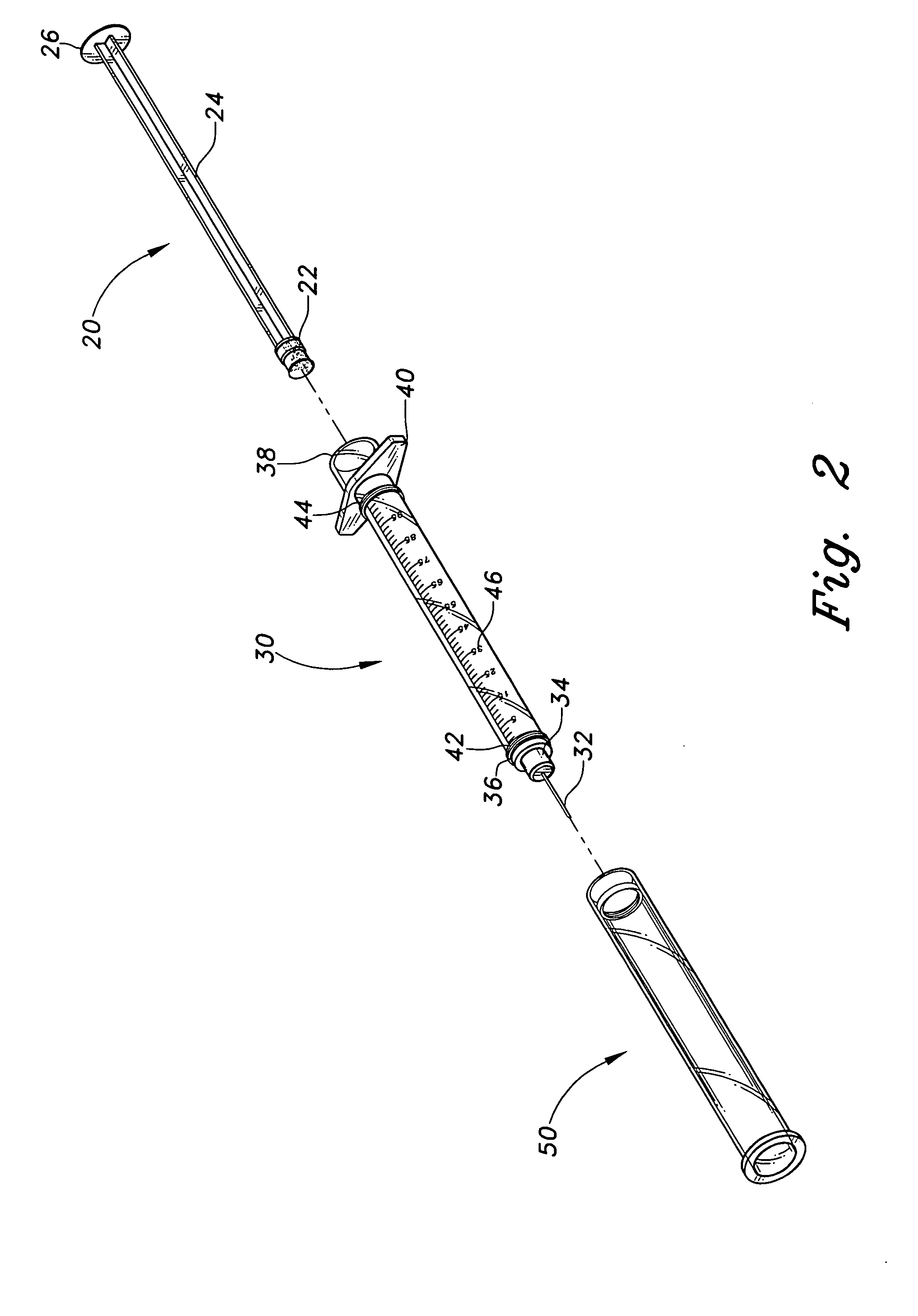 Insulin syringe with magnified sheath