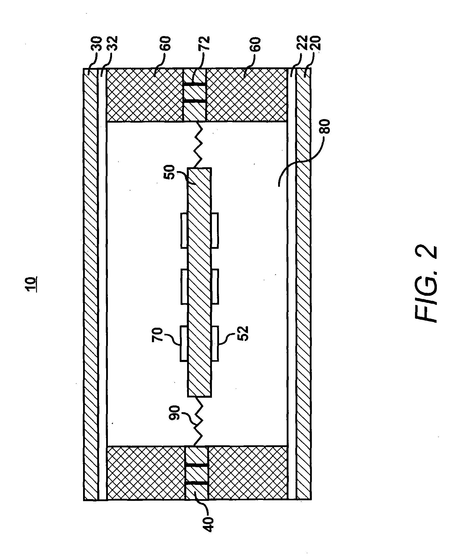 MEMS having a three-wafer structure