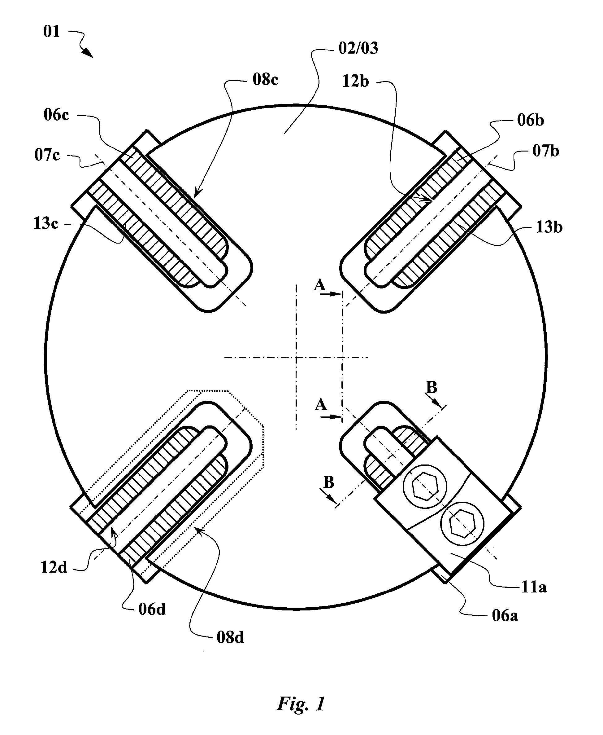 Centric clamping device