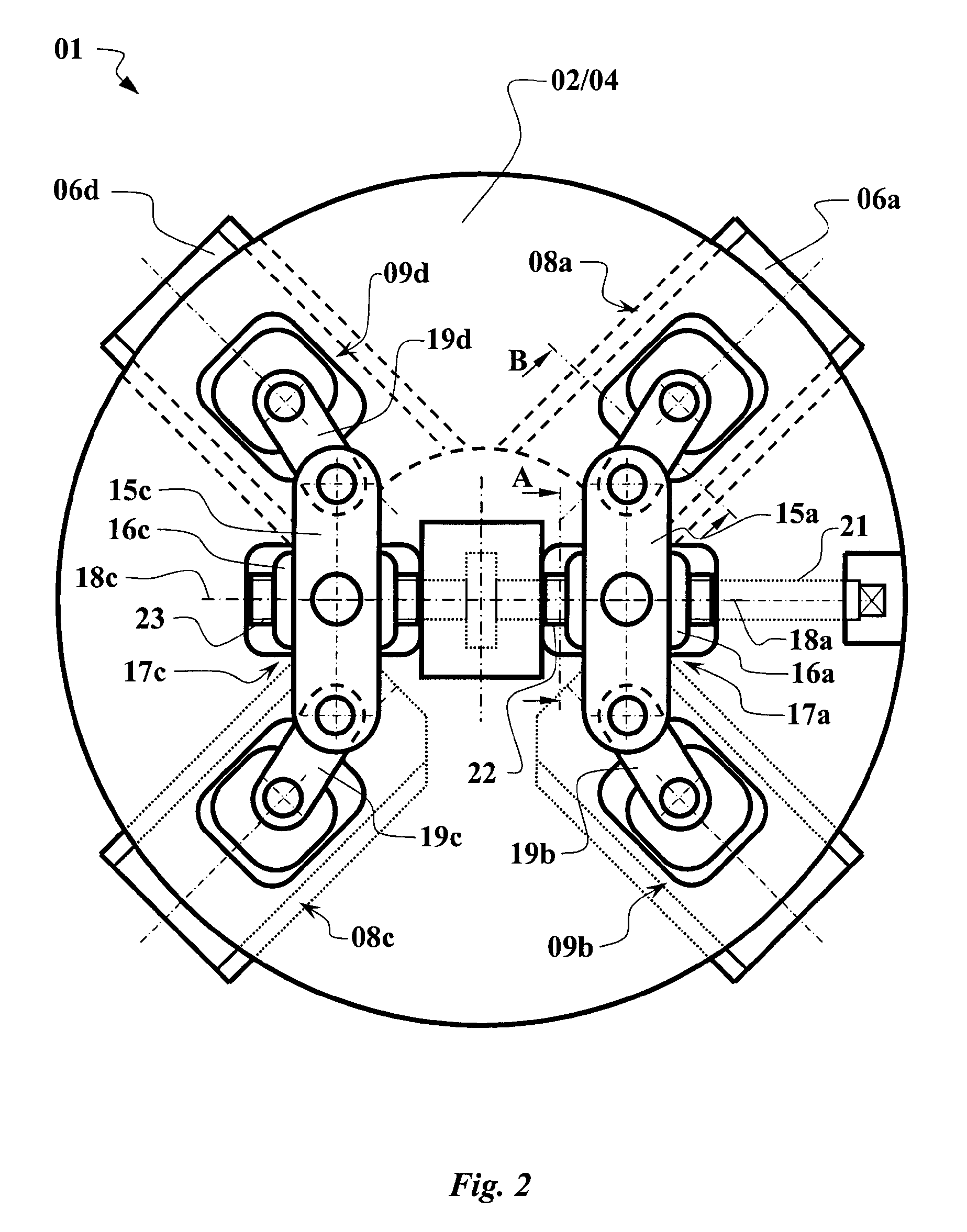 Centric clamping device