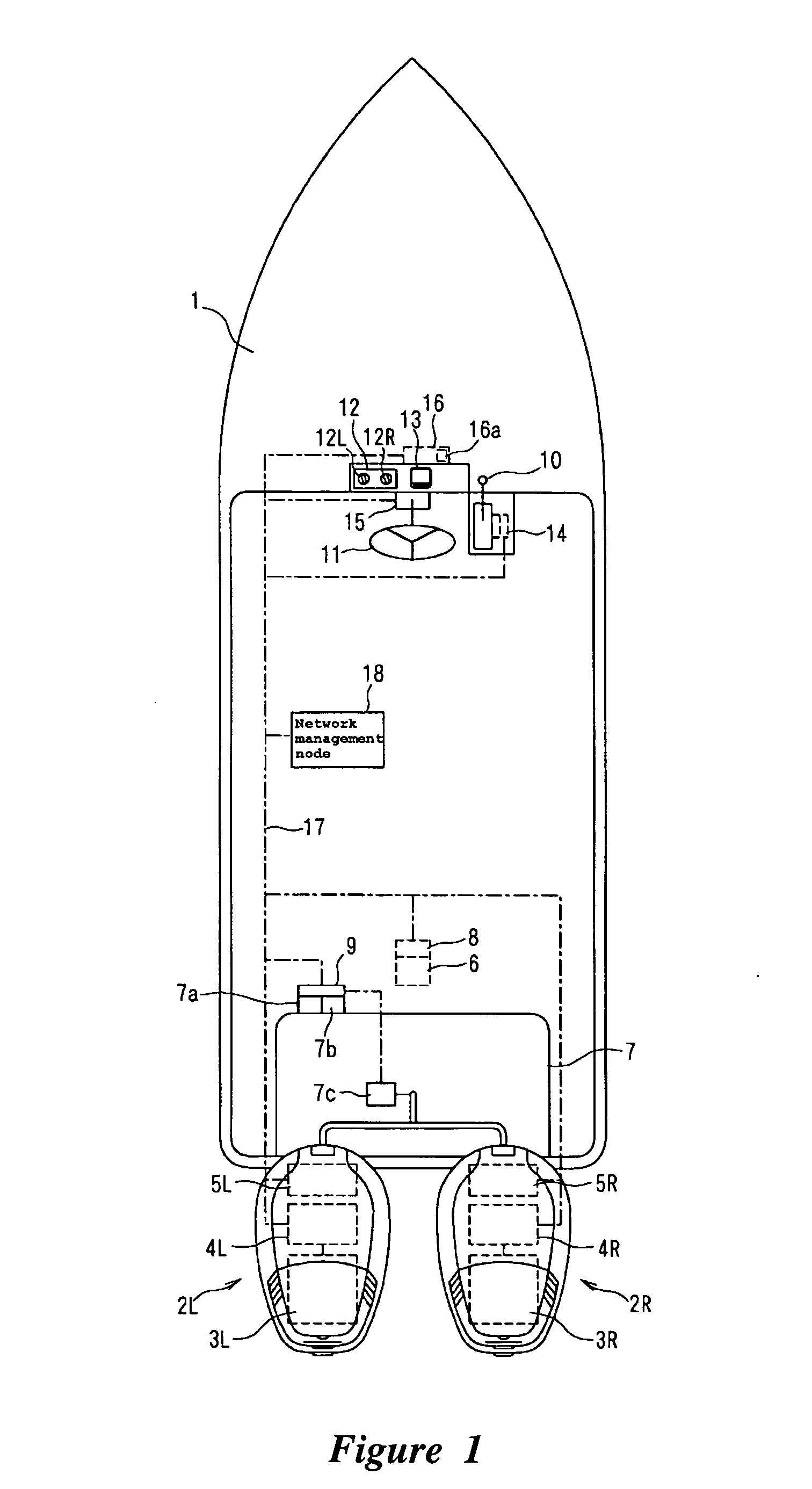 Navigation information display control device for marine crafts