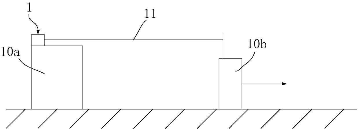 Movable device displacement measurement method as well as rough mill and gate footstep shear using same