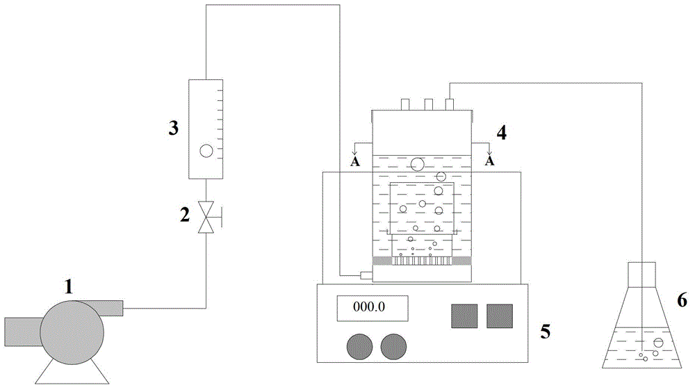 Device and method for flat membrane oxygen-supply self-circulation-type microbial culture