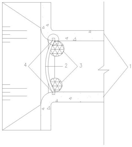 Arc-shaped trash holding device capable of shunting and collecting trash