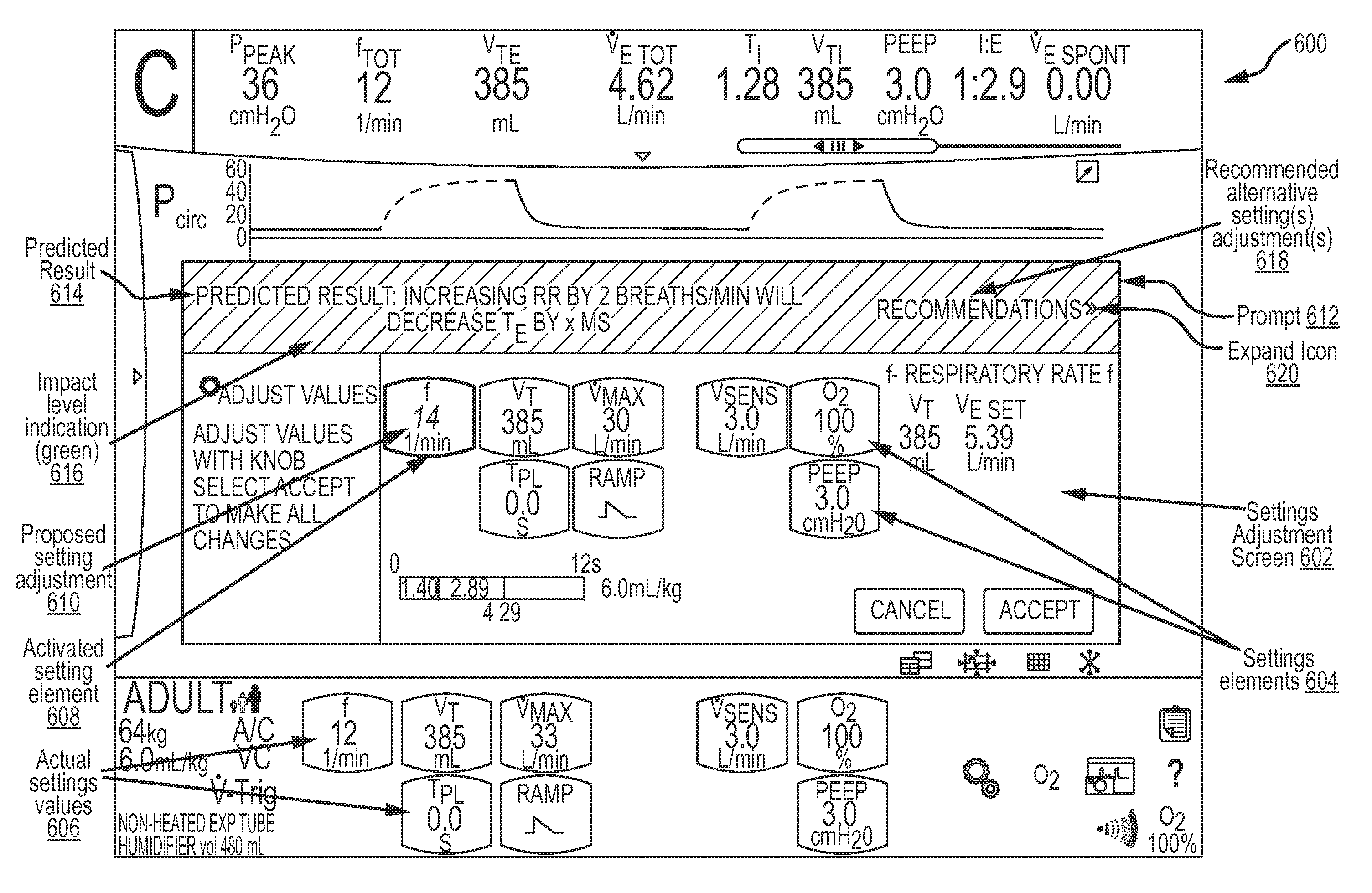 Ventilator-Initiated Prompt In Response To Proposed Setting Adjustment