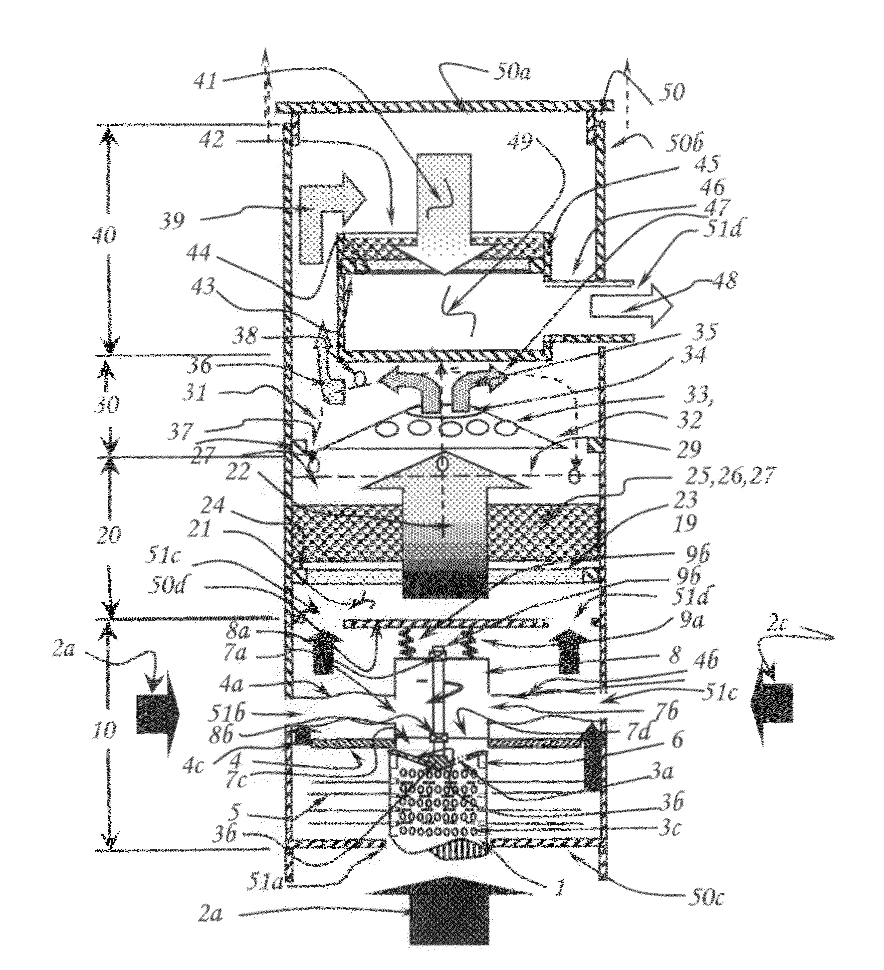 Method and apparatus for pollution control of confined spaces