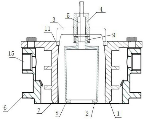 7xxx series aluminum alloy large-specification hollow cast ingot production device and process thereof