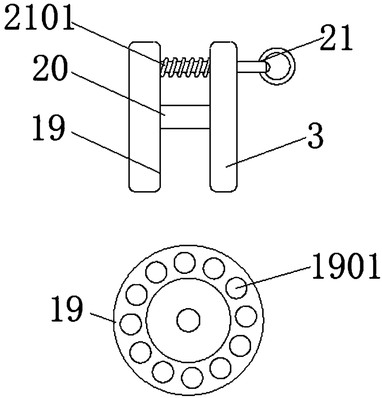 Automatic cutting and receiving auxiliary device for labels