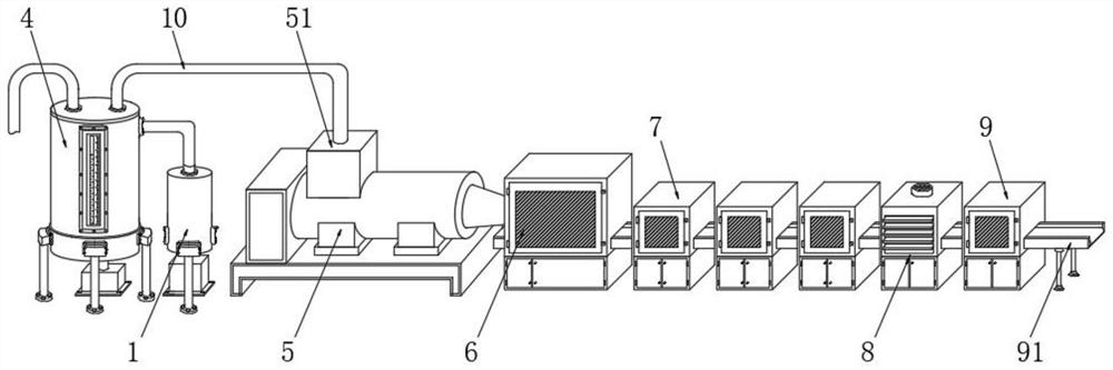 Automatic vermicelli production process with stable discharging