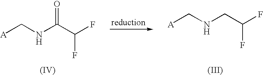 Method for producing 2,2-difluoroethylamine derivative by amide hydrogenation