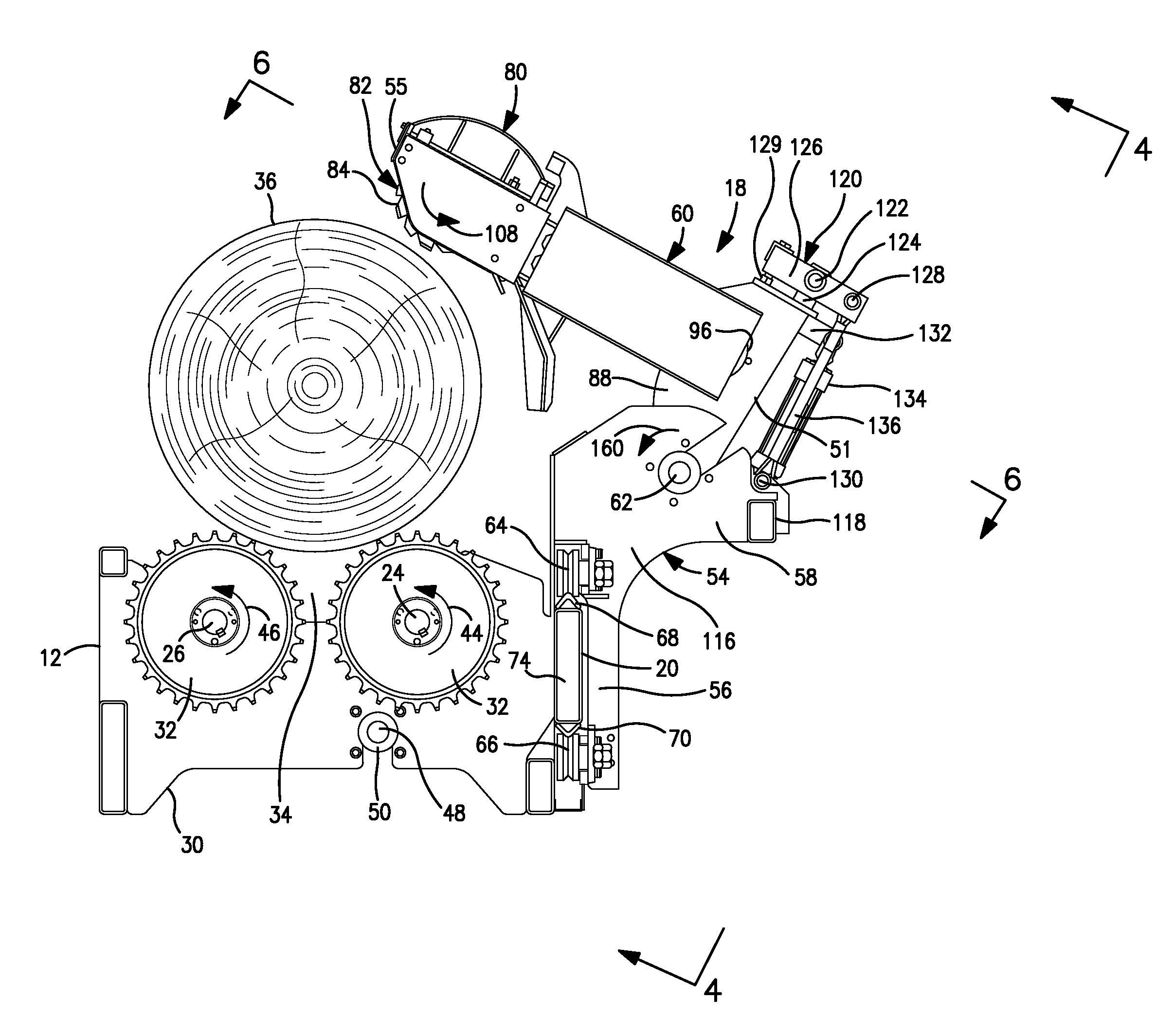 Log debarking machine and method