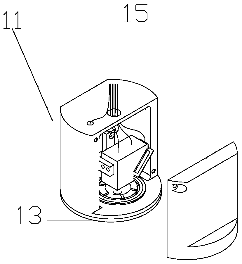 Separated adsorption device, microscope detection device and laser scanning microscope