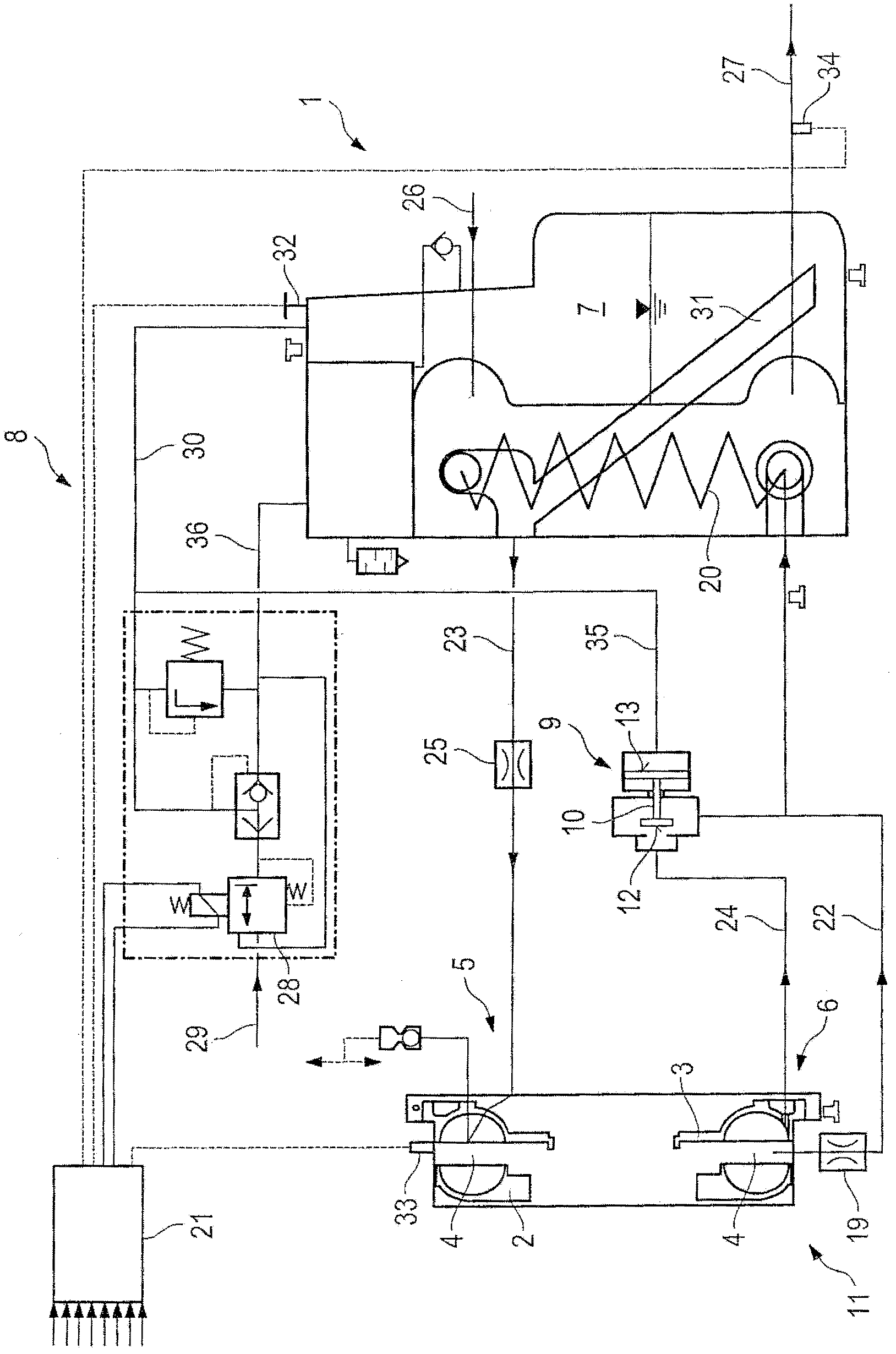 Brake system and method for setting a braking torque of such a brake system