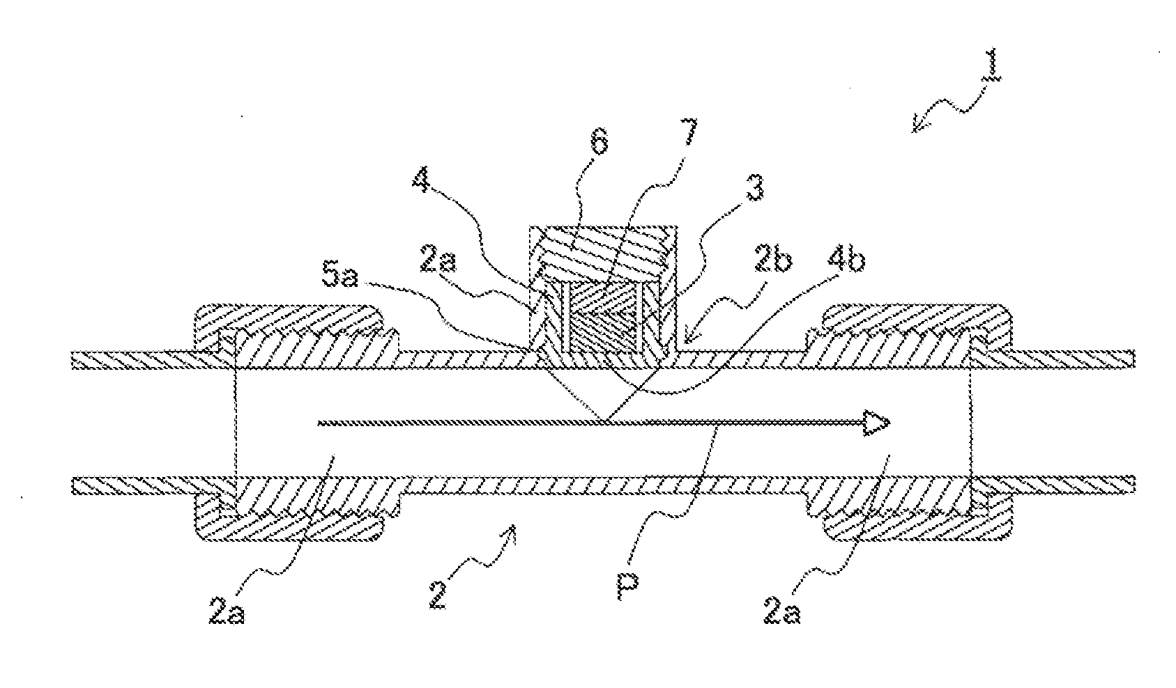 Fluid measurement sensor attachment structure