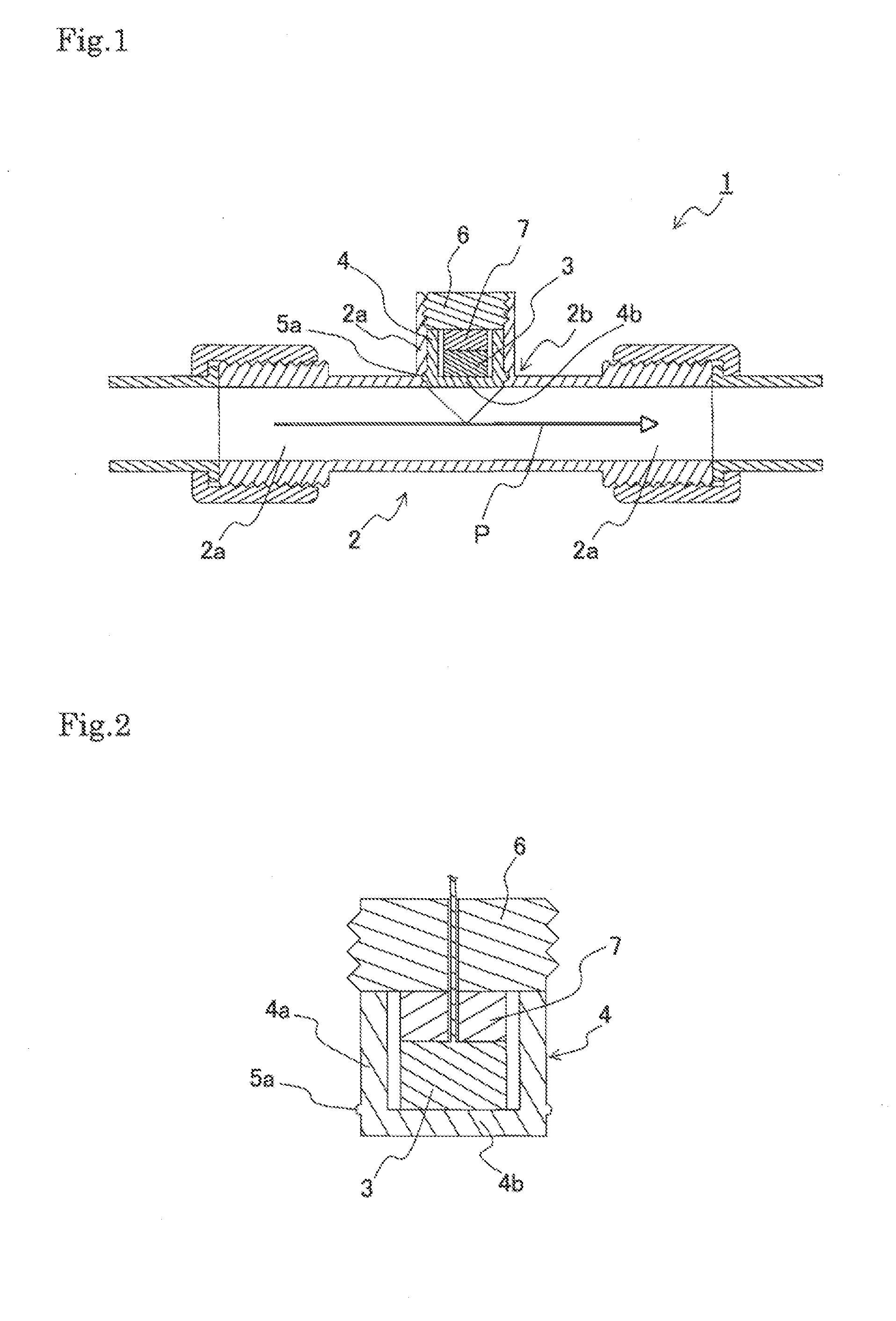 Fluid measurement sensor attachment structure