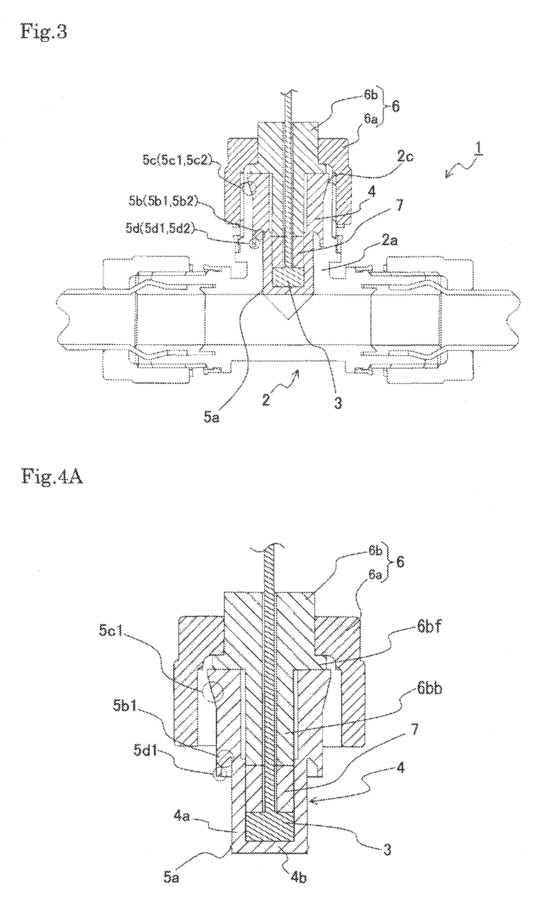 Fluid measurement sensor attachment structure