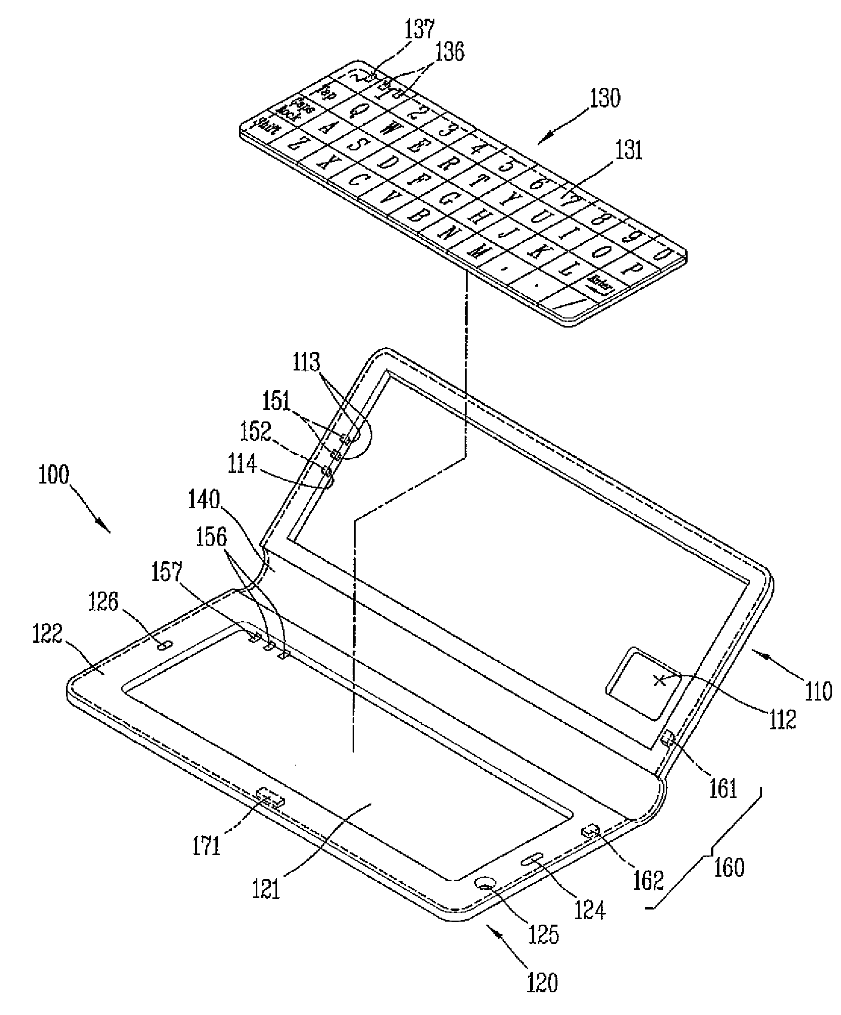 Casing and portable terminal having the same