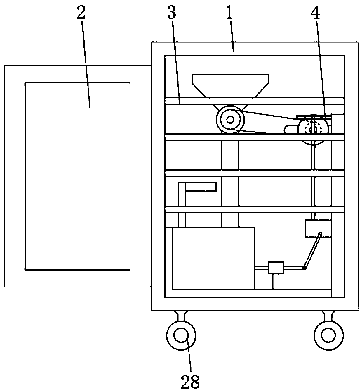 IDC cabinet with high-efficiency heat dissipating device