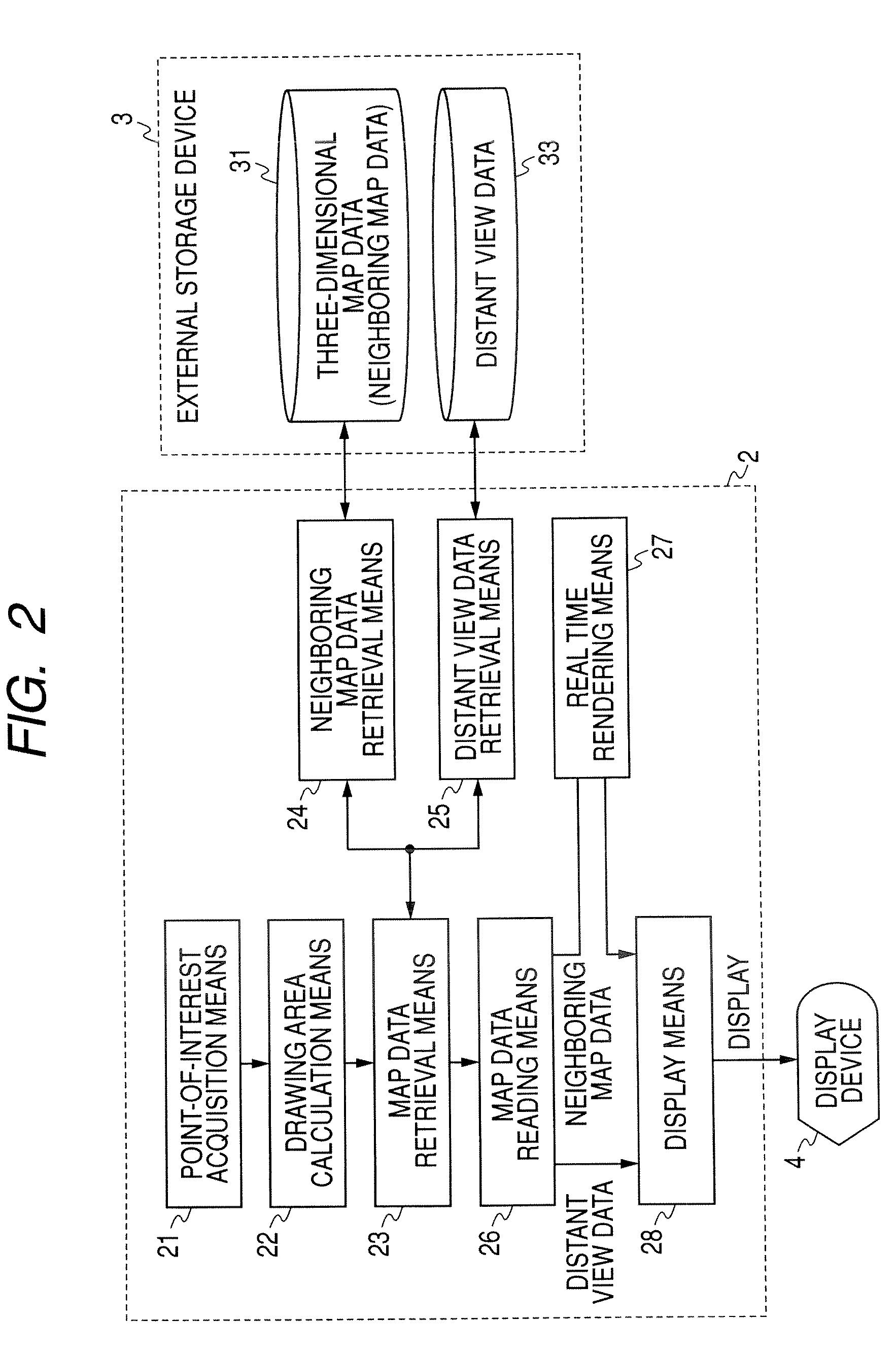 Virtual space image display method, apparatus, virtual space image display program, and recording medium