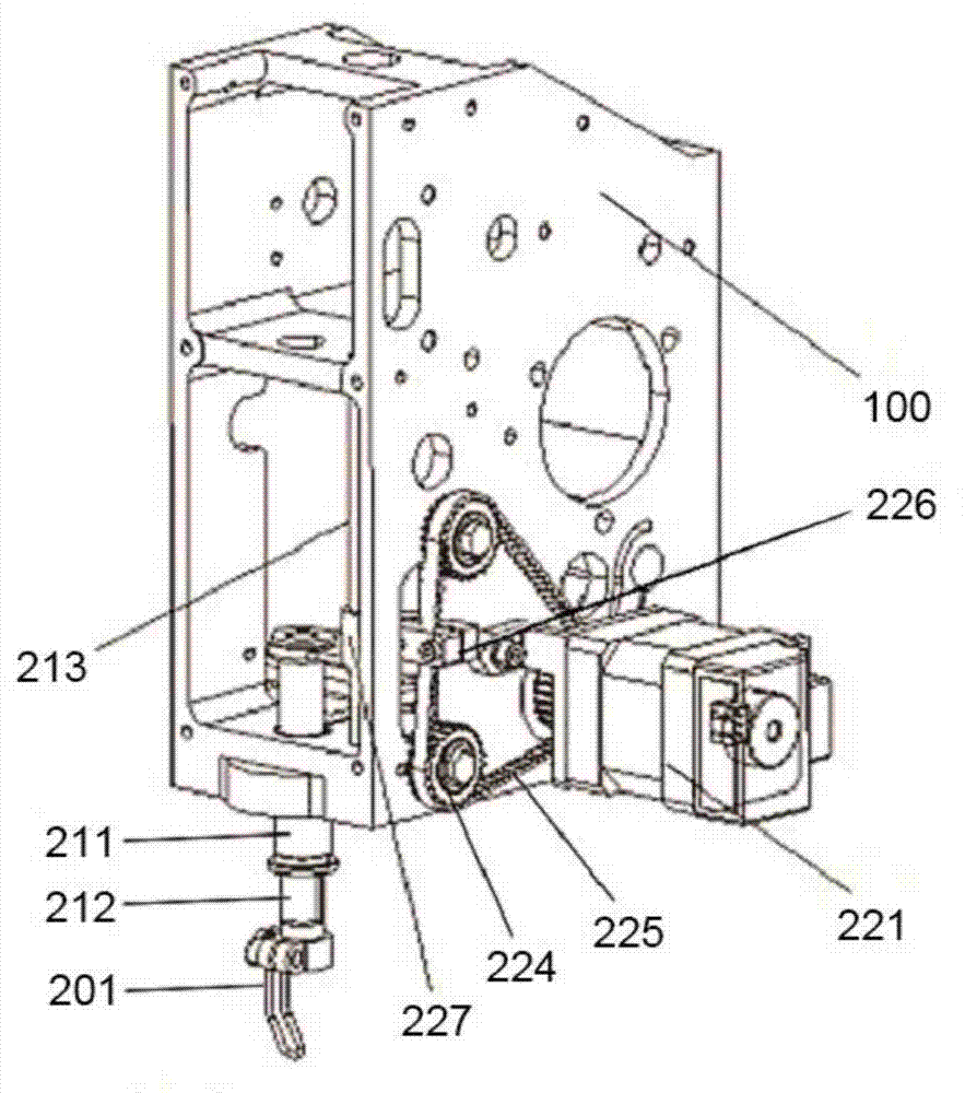 Independent taping embroidery device and embroidery machine comprising same