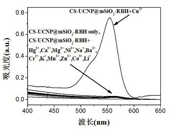 Nano probe for copper ion fluorescence imaging in cells and preparation method for nano probe